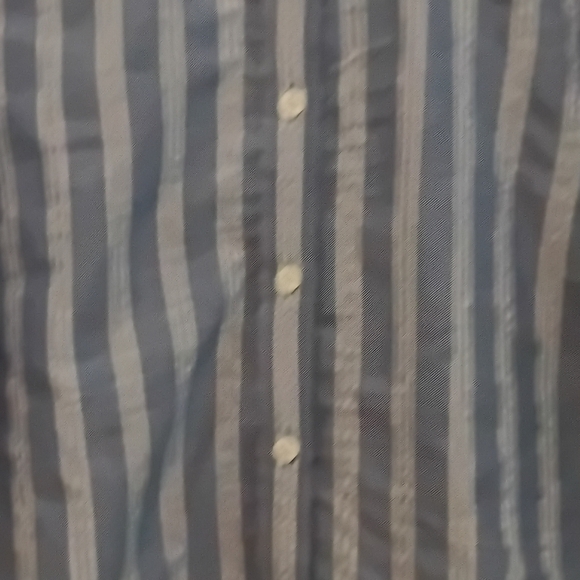 Veronica Beard Light Blue Vertical Striped Short Sleeve Button Down Shirt - Picture 10 of 14